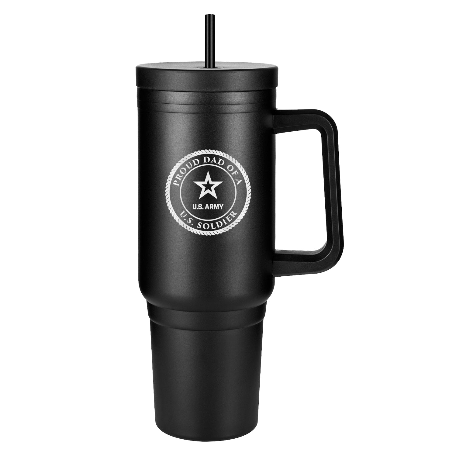 40oz Proud Army Family Tumbler - Round Design
