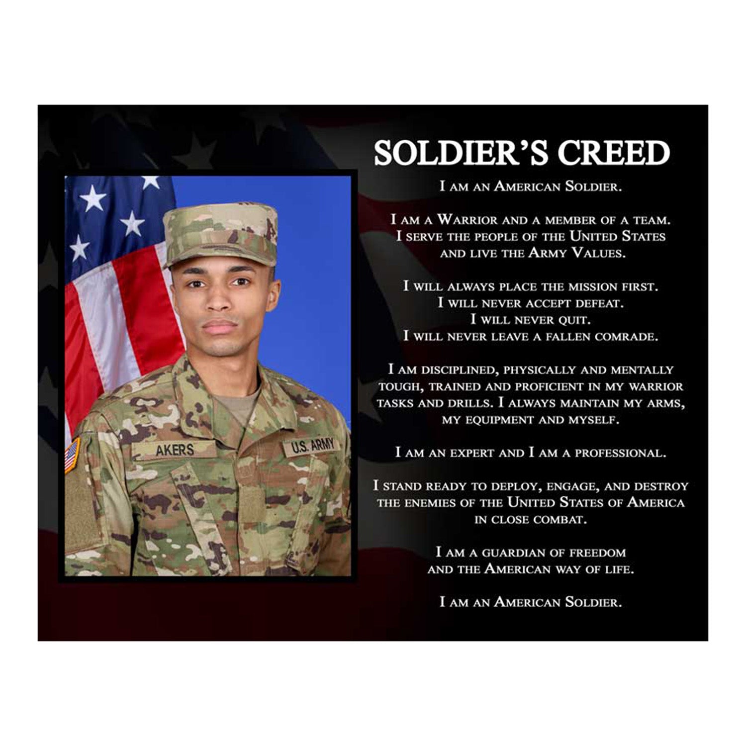 8" x 10" Soldier's Creed Print