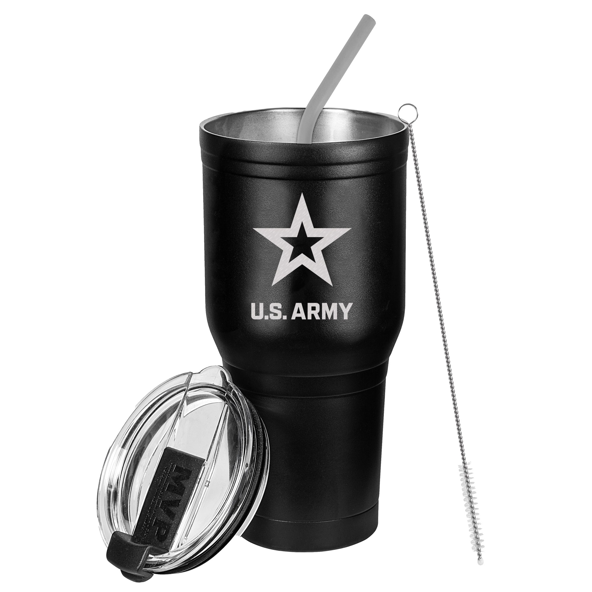 30 oz Army Black Double Wall Vacuum Insulated Stainless Steel Army Tumbler Travel Mug