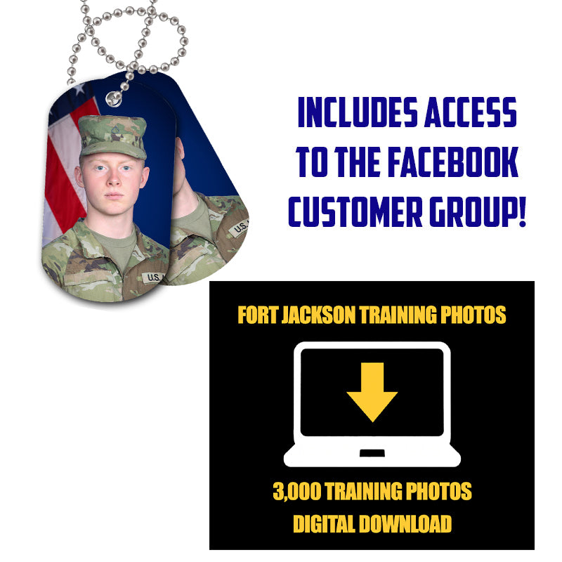 Training Photos with Dog Tags