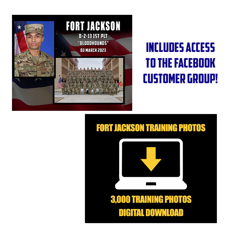 Fort Jackson Training Photos with Combined 8X10 "Mate" Photo Print