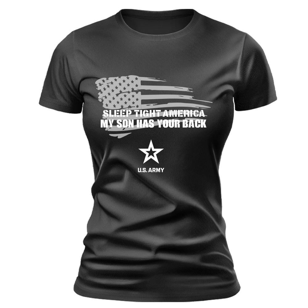 Women's Army "Sleep Tight America, My *Soldier* Has Your Back" T-Shirt
