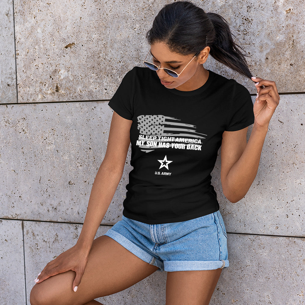 Women's Army "Sleep Tight America, My *Soldier* Has Your Back" T-Shirt