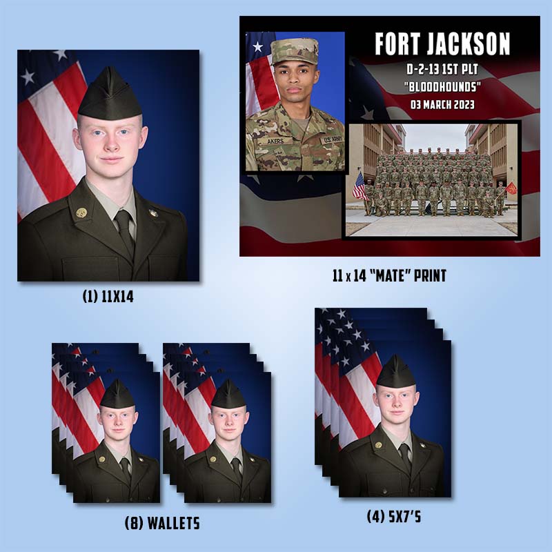 Dress Package with 11x14 Individual & Platoon Photo Print