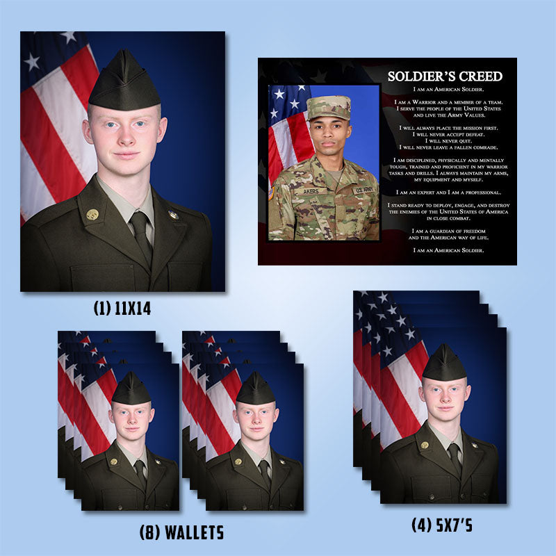 Dress Package with Soldier's Creed Print