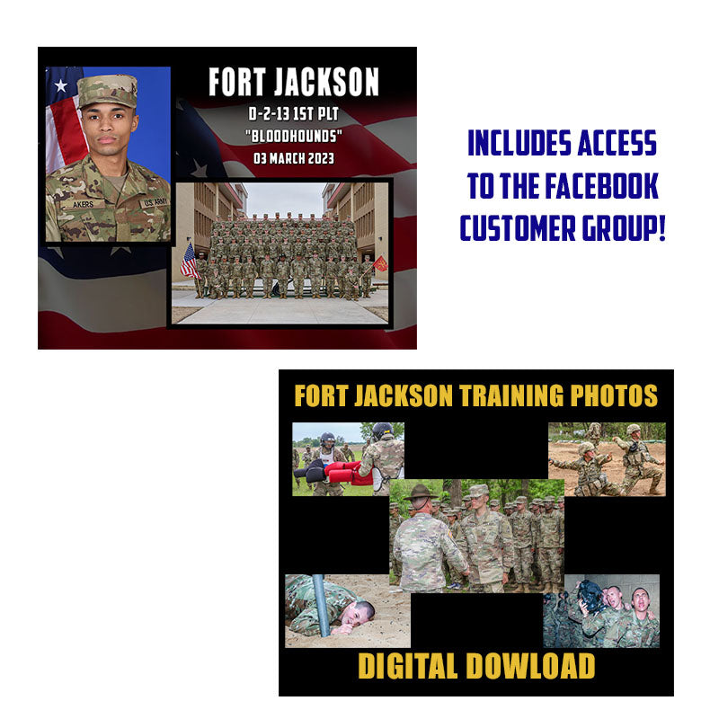 Fort Jackson Training Photos with Combined 8X10 "Mate" Photo Print