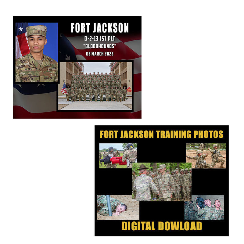 Fort Jackson Training Photos with Combined 8X10 "Mate" Photo Print