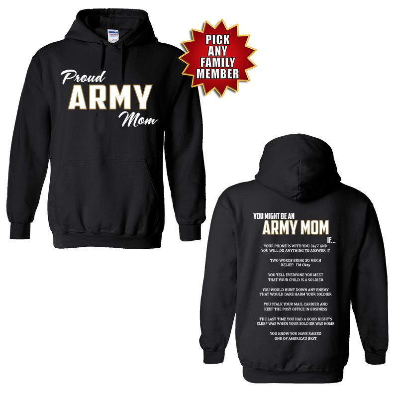 Proud army outlet mom hoodie