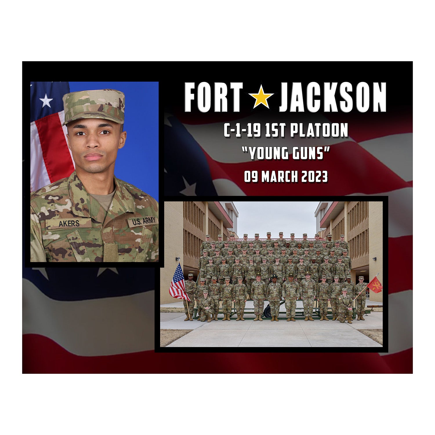 8" x 10" Combined Individual & Platoon Photo Print
