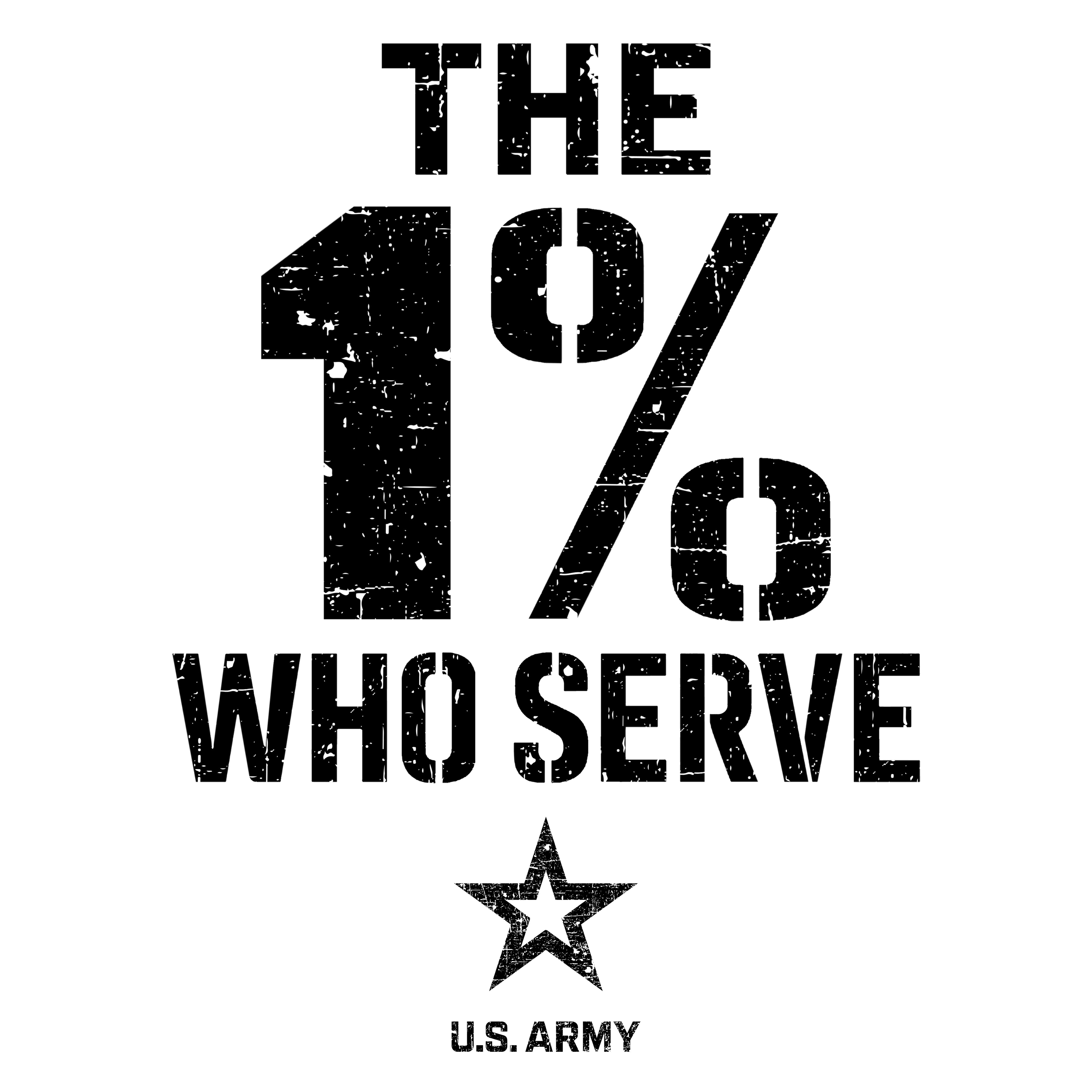 The 1% Who Serve Army T-Shirt