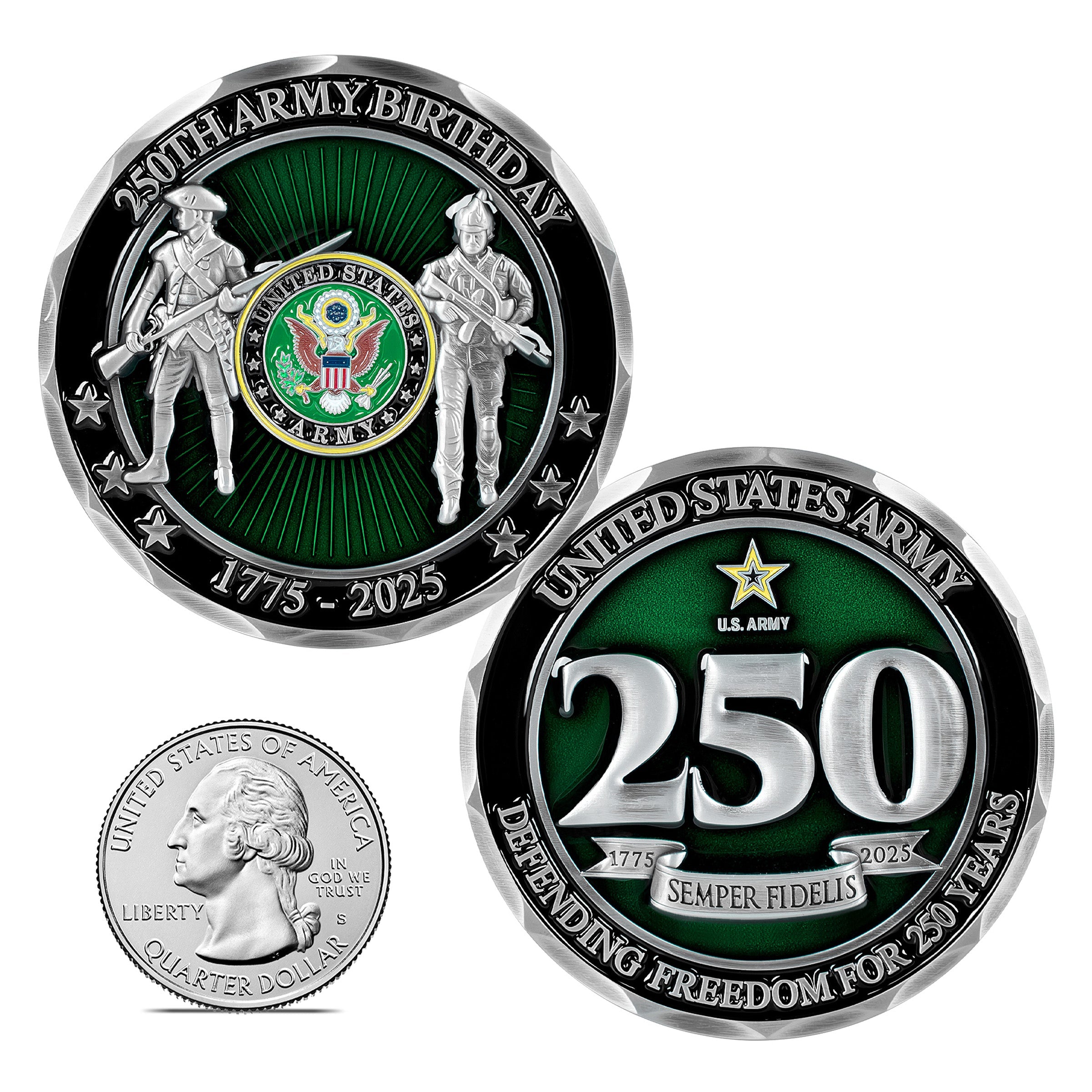 US Army 250th birthday challenge coin