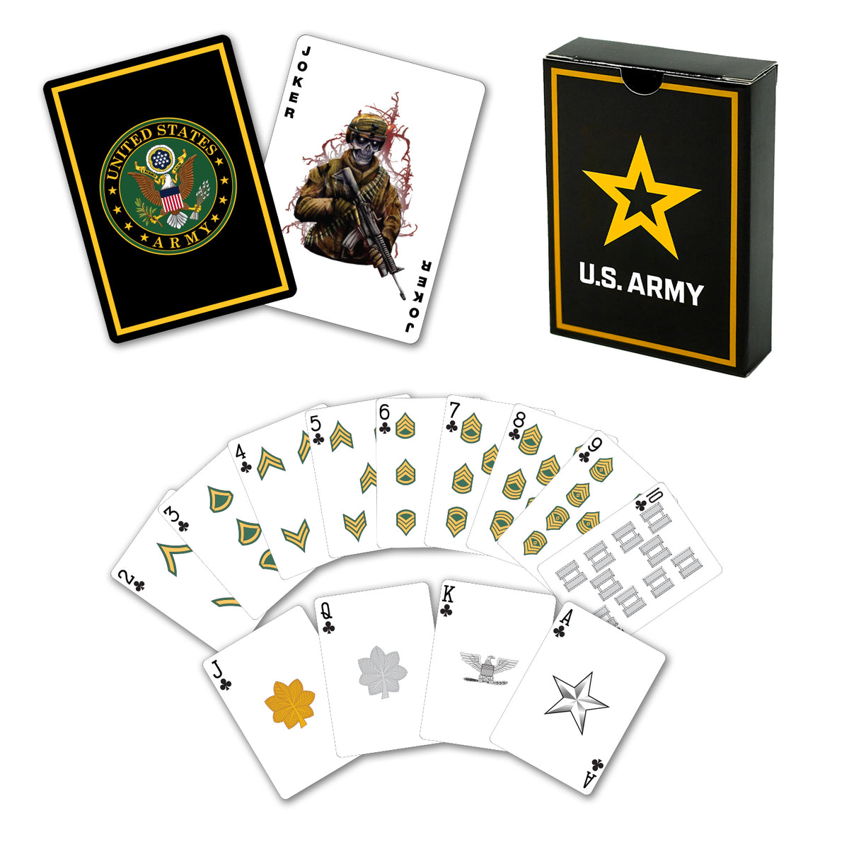 WW2 Reproduction German Army Playing Cards – Gold Foil Box, Helmet Variant