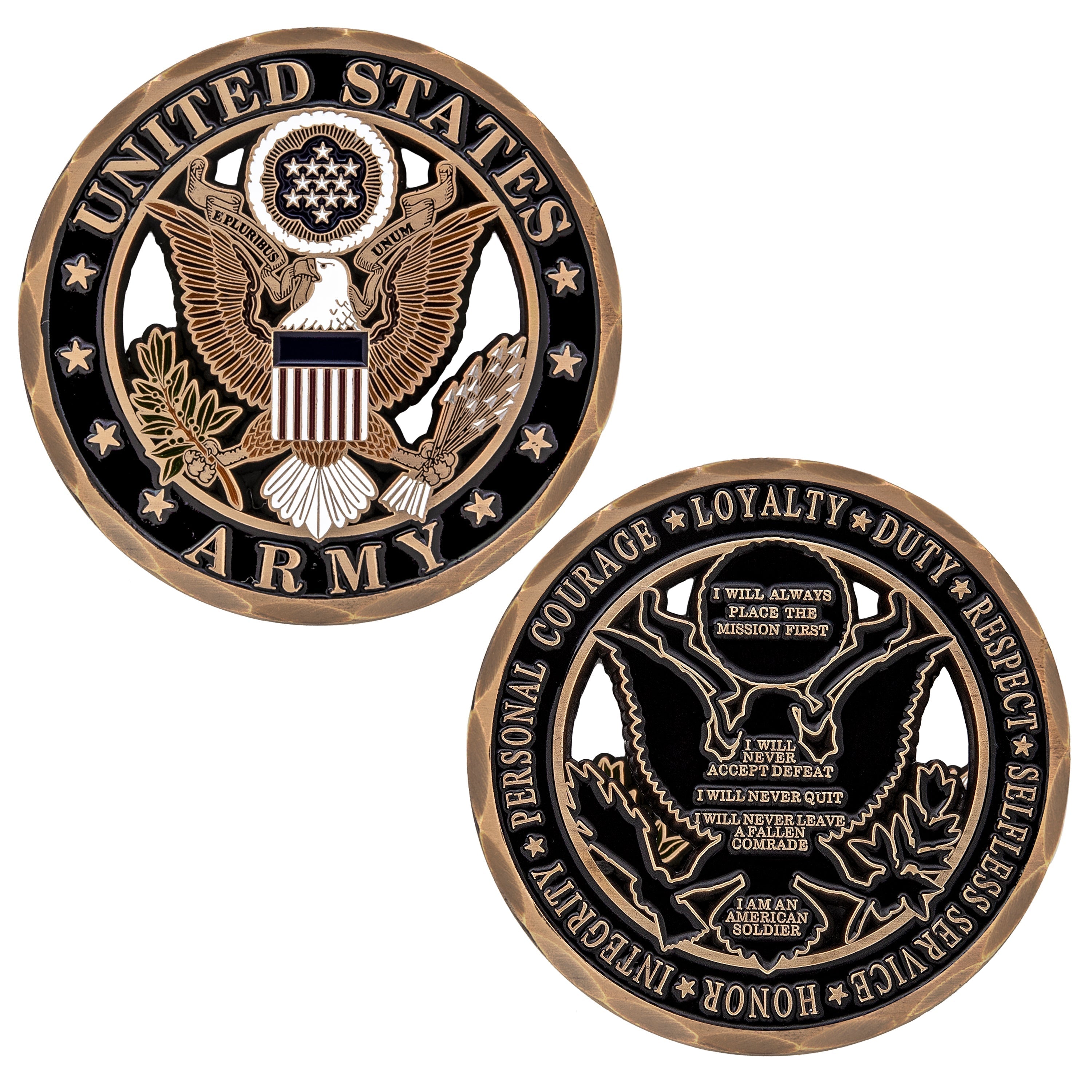 United States Army Values Coin-Army Coins for Soldiers